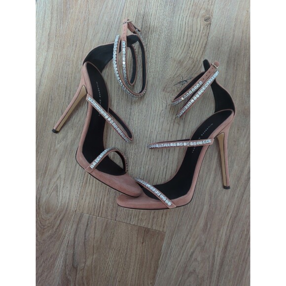 Giuseppe Zanotti Harmony Crystal Strappy Stiletto Womens EU 37 Pink Mauve